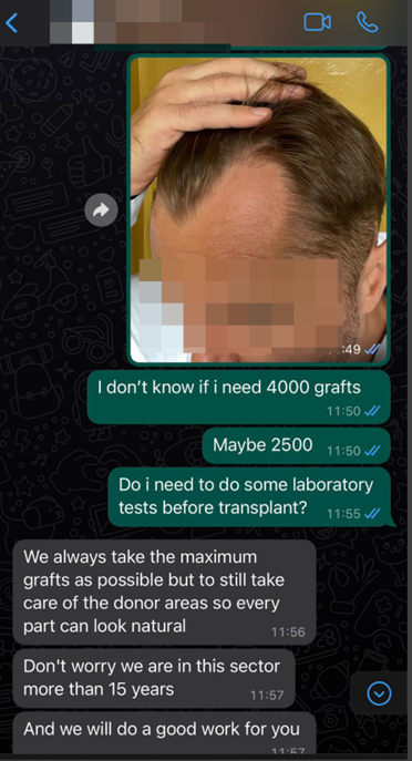 whatsapp 2 saç ekimi kliniği